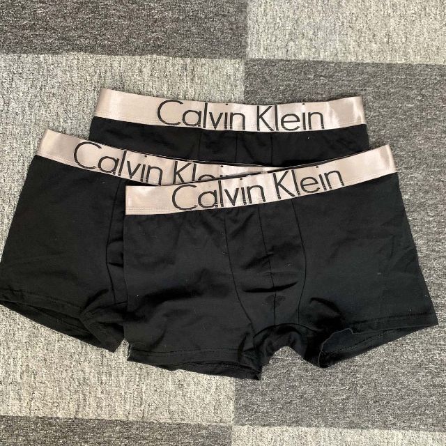 Calvin Klein(カルバンクライン)の カルバンクライン　ボクサーパンツセット　S　黒3点セット メンズのアンダーウェア(ボクサーパンツ)の商品写真