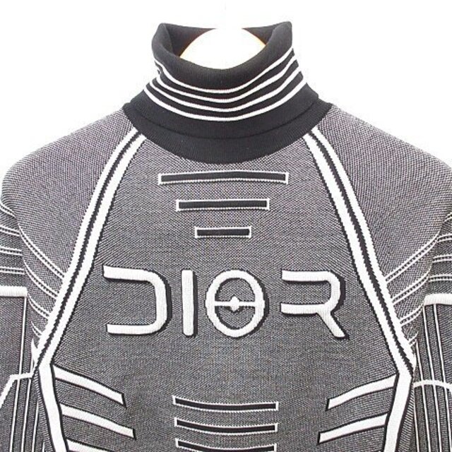 DIOR HOMME(ディオールオム)のディオールオム 空山基 ニット セーター タートルネック グレー ブラック S メンズのトップス(ニット/セーター)の商品写真