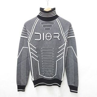 ディオールオム(DIOR HOMME)のディオールオム 空山基 ニット セーター タートルネック グレー ブラック S(ニット/セーター)