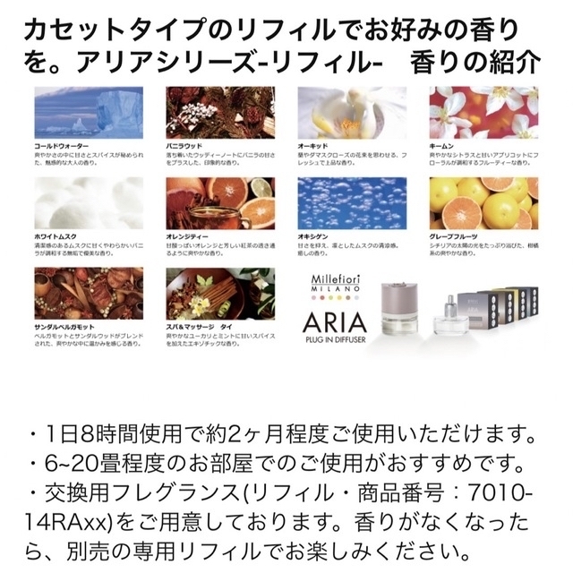 Millefiori(ミッレフィオーリ)の【香料サンプル】全12種類 ミッレフィオーリ ディフューザー アリア インテリア/住まい/日用品のインテリア小物(その他)の商品写真