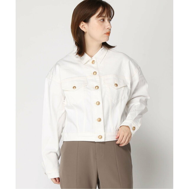 GUESS(ゲス)の【ホワイト(HUSH)】(W)Glenda Jacket レディースのジャケット/アウター(Gジャン/デニムジャケット)の商品写真