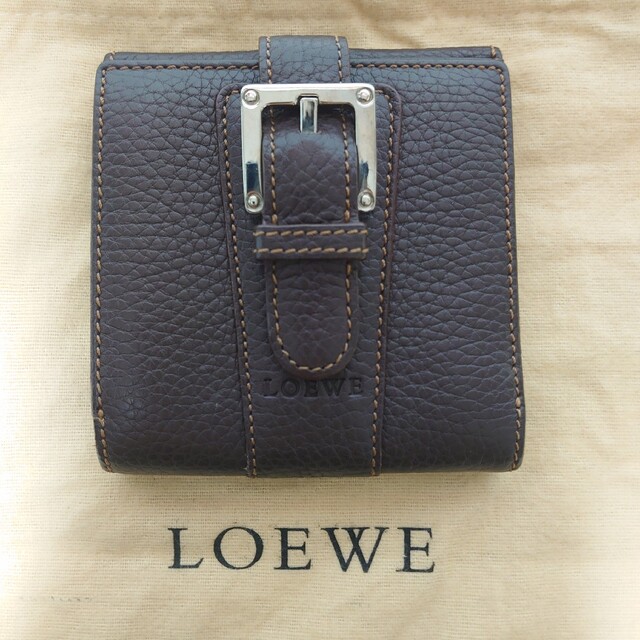 美品 LOEWE 二つ折り財布 Ｗホック