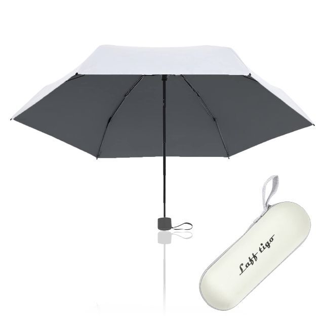 【色: ホワイト】【美容プロ推奨!】Laff tigo. 日傘 折り畳み傘 完全