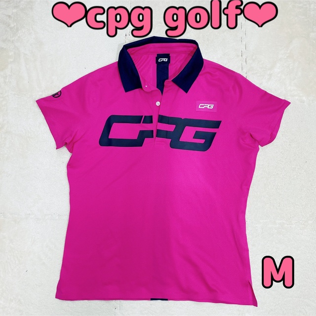 CPGgolf ピンク半袖ポロシャツ M ゴルフ レディース cpg