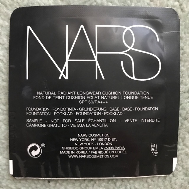 NARS☆クッションファンデサンプル