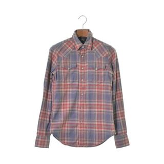 ダブルアールエル(RRL)のRRL カジュアルシャツ -(M位) 赤xブルーグレーxベージュ(チェック) 【古着】【中古】(シャツ/ブラウス(長袖/七分))