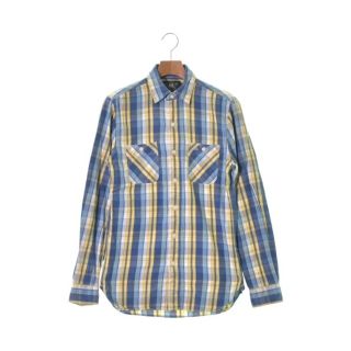 ダブルアールエル(RRL)のRRL ダブルアールエル カジュアルシャツ XS 青x黄x白(チェック) 【古着】【中古】(シャツ)