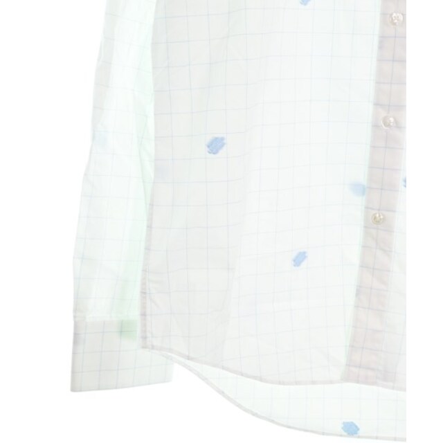 LOUIS VUITTON カジュアルシャツ XS 白x水色(チェック) 【古着】【中古】