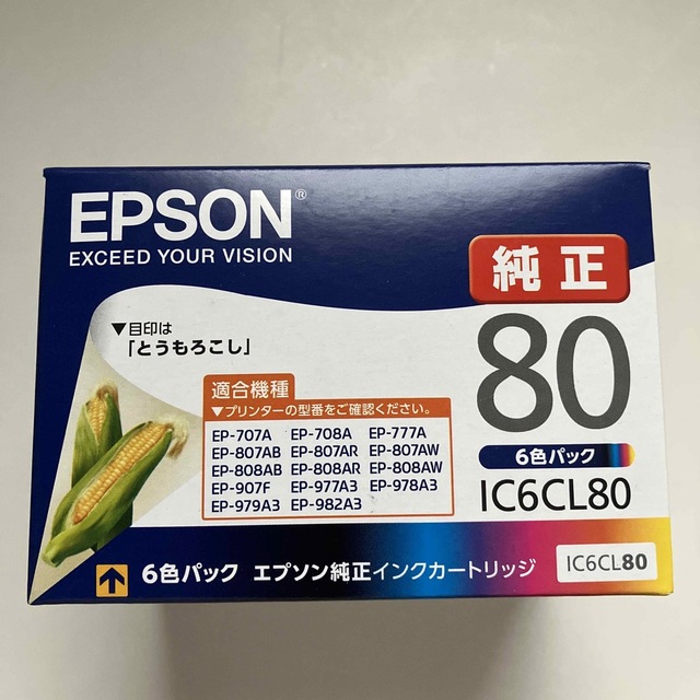 EPSON - エプソン 純正 インク とうもろこし トウモロコシ IC6CL80 6色 ...