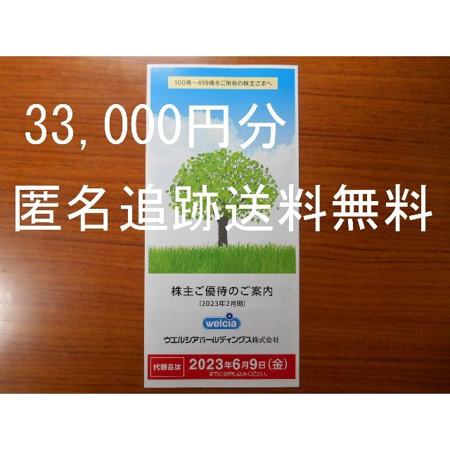 【33,000円分 追跡送料】　ウエルシア　株主優待ショッピング