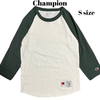 チャンピオン(Champion)のChampion ラグランT ベースボールT 七分丈 ホワイト×グリーン(Tシャツ/カットソー(七分/長袖))