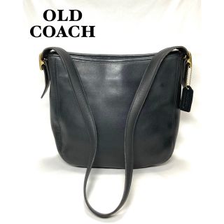 COACH オールドコーチ ✨ ハンドバッグ オールレザー 黒 ハーフムーン