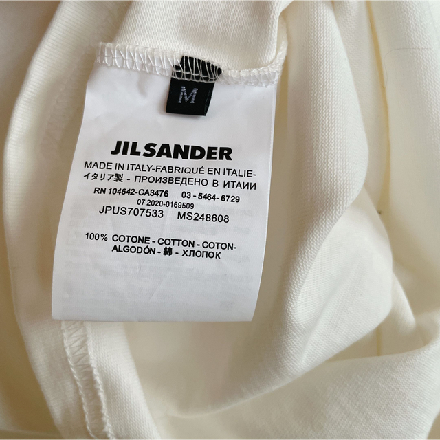 JIL SANDER  ジルサンダー　ロゴTシャツ　ホワイト　Mサイズ