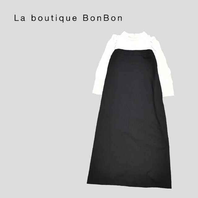 La boutique BonBon 異素材ドッキングワンピース