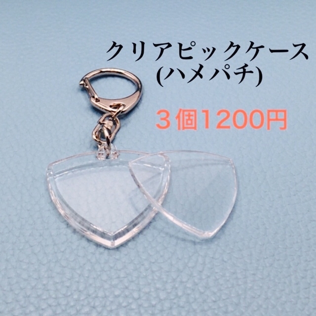 キーホルダー クリアピックケース ハメパチ アーティスト ストラップ ハンドメイドのアクセサリー(キーホルダー/ストラップ)の商品写真