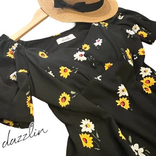 dazzlin - 【dazzlin】ダズリン☆黒色花柄ワンピ☆Sサイズ☆美品の通販