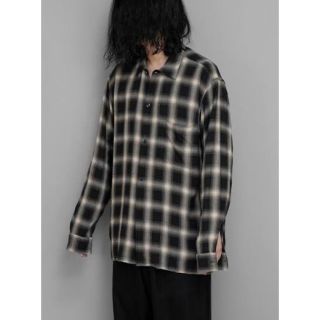COMOLI - COMOLI 23SS レーヨンチェックオープンカラーシャツ サイズ2