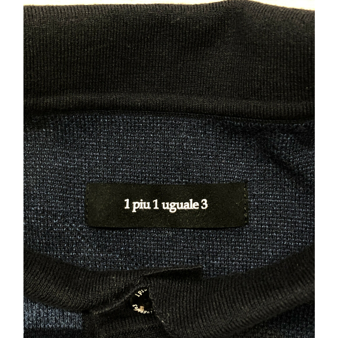 美品 ウノピュウノウグァーレトレ 半袖ニットポロシャツ メンズ 4ネイビー系サイズ詳細表記サイズ