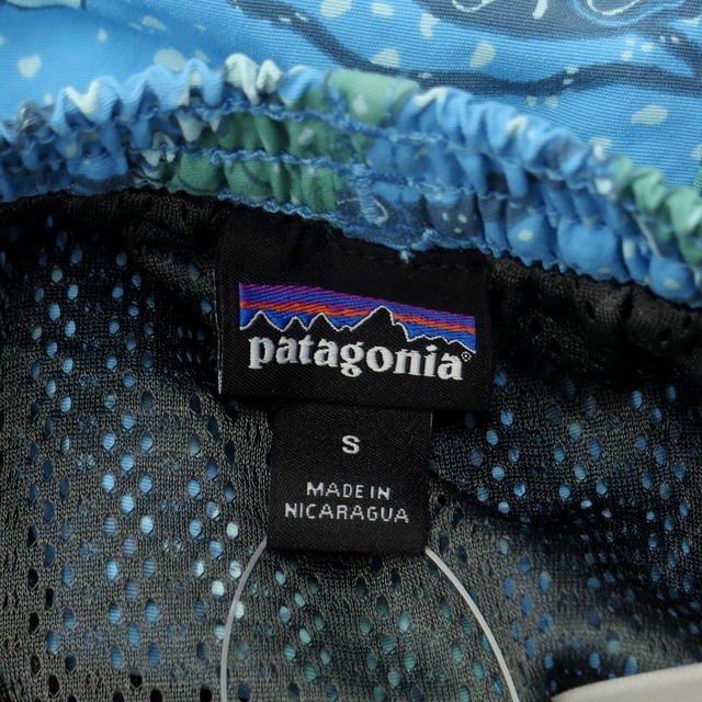 patagonia(パタゴニア)の【中古】パタゴニア patagonia ナイロン スイムパンツ ショートパンツ ライトブルーxグリーン【サイズS】【メンズ】 メンズの水着/浴衣(水着)の商品写真