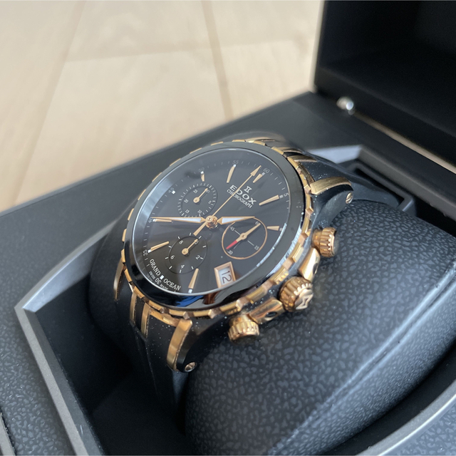 EDOX(エドックス)のエドックEdox グランドオーシャンクロノレデ10410-357RN-NIR中古 メンズの時計(腕時計(アナログ))の商品写真