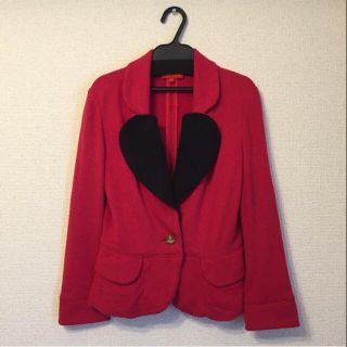 ヴィヴィアンウエストウッド(Vivienne Westwood)のVivienneWestwood ラブジャケット 赤(テーラードジャケット)