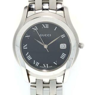 グッチ(Gucci)のGUCCI(グッチ) 腕時計 - 5500M メンズ 黒(その他)