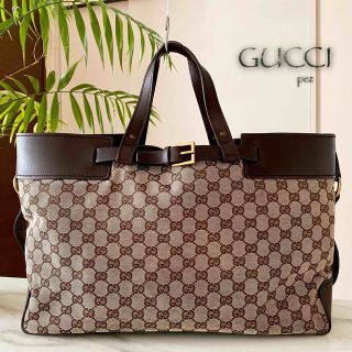 グッチ(Gucci)の超美品 GUCCI グッチ GG柄 レザーハンドバッグ(トートバッグ)