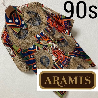 アラミス(Aramis)の90s Vintage 美品■ARAMIS アラミス■総柄 アロハシャツ L(シャツ)