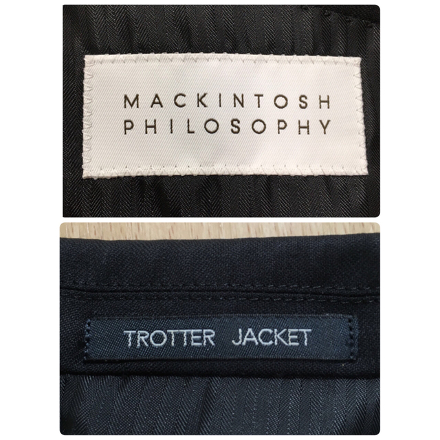 MACKINTOSH PHILOSOPHY(マッキントッシュフィロソフィー)の美品★マッキントッシュ トロッター ジャケット アンコン 黒 42R A672 メンズのジャケット/アウター(テーラードジャケット)の商品写真