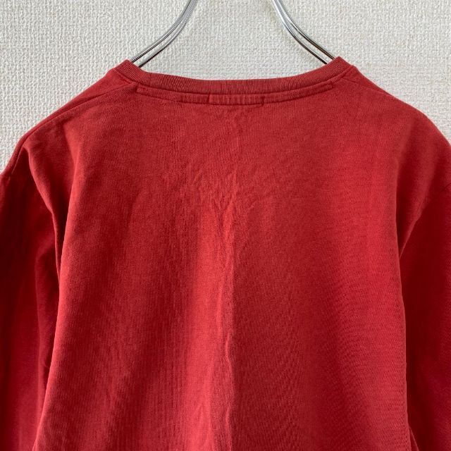 UNIQLO(ユニクロ)のUNIQLO メンズ　インナー　ロング　Tシャツ 無地　赤　長袖　Sサイズ メンズのトップス(Tシャツ/カットソー(七分/長袖))の商品写真