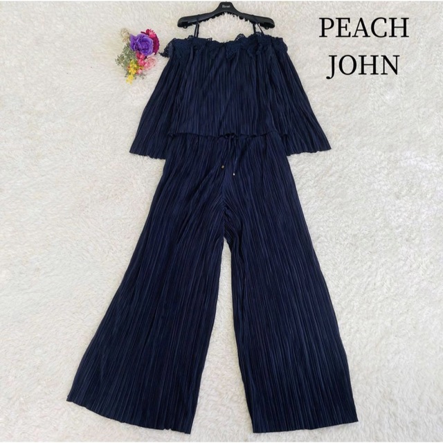 PEACH JOHN(ピーチジョン)のPEACH JOHN ピーチジョン　ルームウェア　セットアップ　ネイビー　美品 レディースのルームウェア/パジャマ(ルームウェア)の商品写真