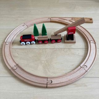 ブリオ(BRIO)のBRIO 木製 電車 レールセット(電車のおもちゃ/車)