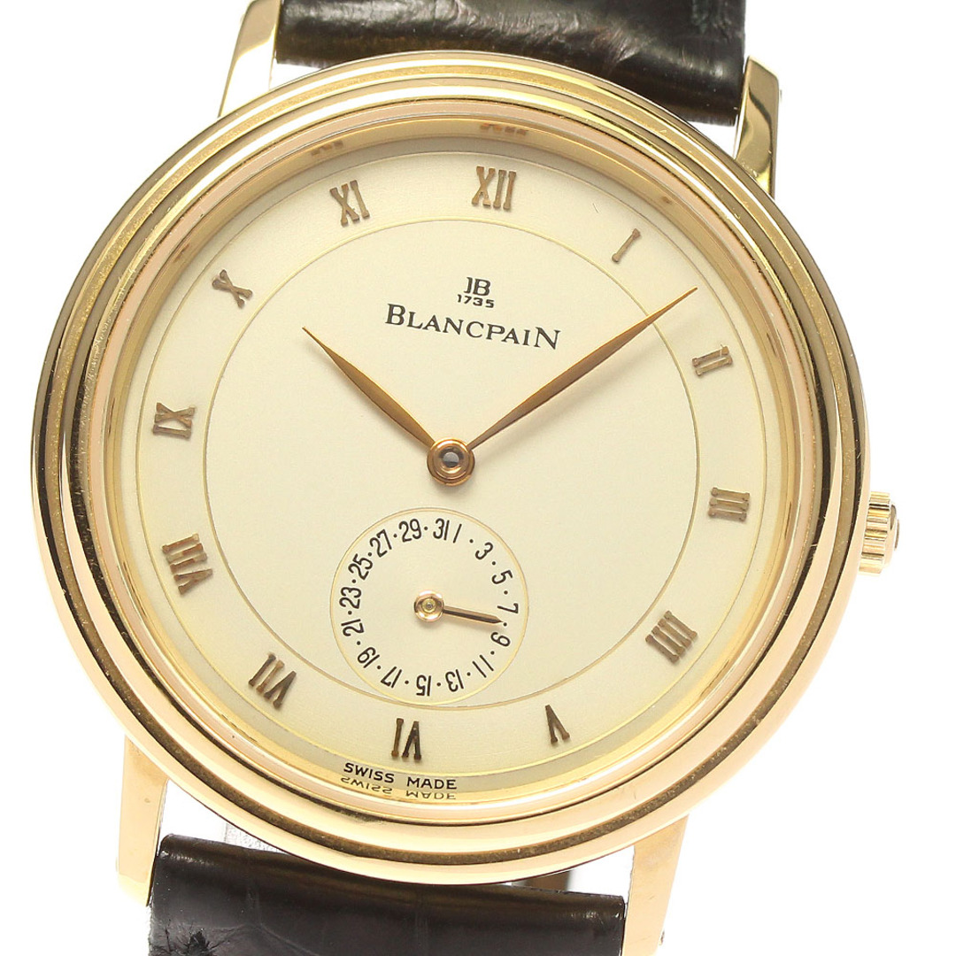 19mm重量ブランパン Blancpain K18PG デイト 自動巻き メンズ _753598【ev10】