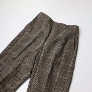 マッキントッシュ(MACKINTOSH)のMACKINTOSH LONDON マッキントッシュ ロンドン グレンチェック ウールパンツ 36/ベージュ ボトムス【2400013347860】(カジュアルパンツ)