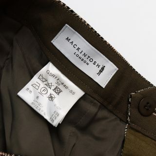 MACKINTOSH LONDON マッキントッシュ ロンドン グレンチェック ウールパンツ 36/グレー ボトムス【2400013347877】