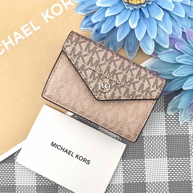 新品☆MICHAEL KORS  ゴールド レザー  折り財布