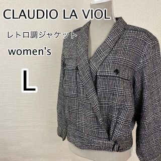 CAUDIO LA VIOLA レディース　ジャケット　人気の昭和レトロ調(ナイロンジャケット)