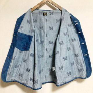 【タグ付き】ニードルス×JS☆ユーズド加工パピヨン刺繍パッチカバーオール.