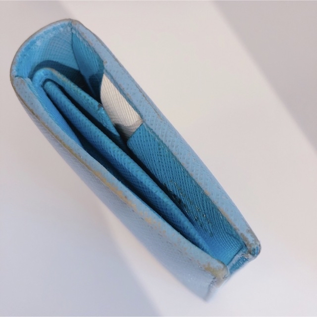 PRADA(プラダ)のPRADA サフィアーノマルチカラー ライトブルー レディースのファッション小物(財布)の商品写真
