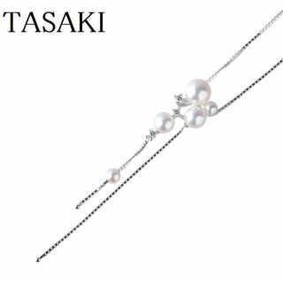 タサキ(TASAKI)のタサキ パール ダイヤ ネックレス アコヤパール 750WG【11783】(ネックレス)
