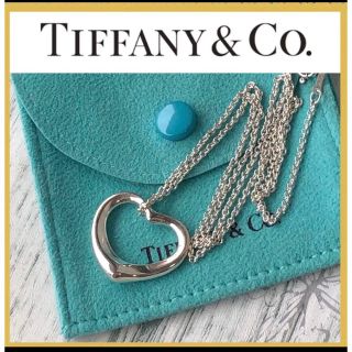 ティファニー(Tiffany & Co.)の美品　Tiffanyティファニーオープンハートネックレス　22mm(ネックレス)