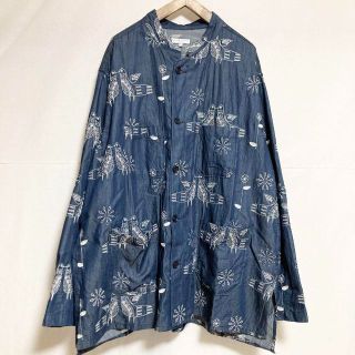 XLサイズ！ENGINEEREDGARMENTS 総柄刺繍デイトンシャツ