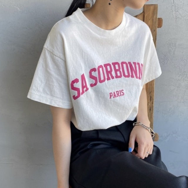 THE SHINZON◆別注SASORBONNEカレッジロゴプリンTシャツ