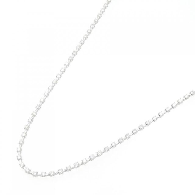 保証書付】 K18WG ダイヤモンド ネックレス 5.03CT レディース