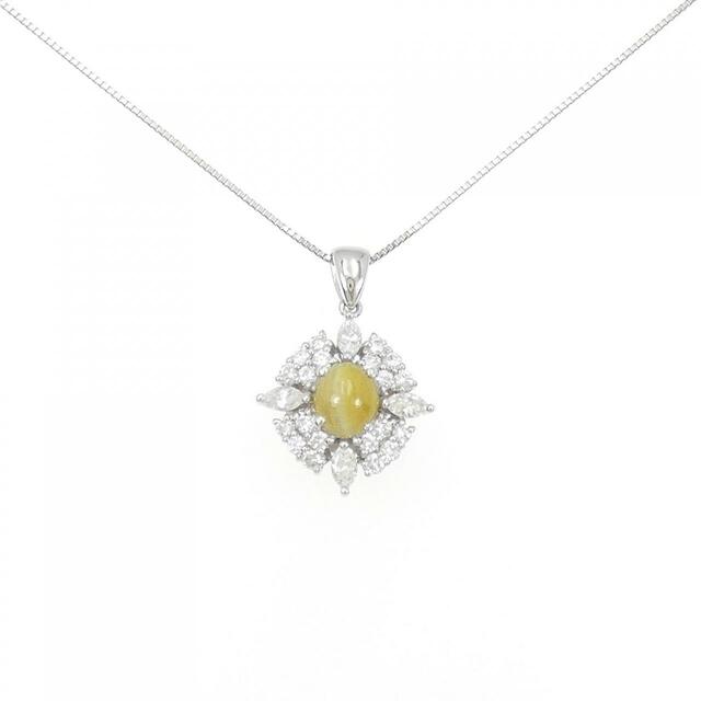 PT クリソベリルキャッツアイ ネックレス 1.26CT - ネックレス