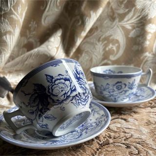 ローラアシュレイ(LAURA ASHLEY)の英国製  ローラアシュレイ Clifton カップ&ソーサー ペア(食器)