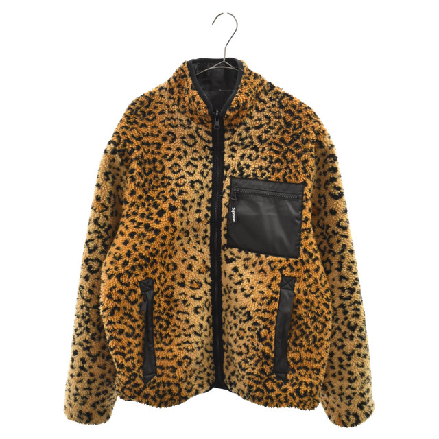 45センチ袖丈SUPREME シュプリーム 17AW Leopard Fleece Reversible Jacket レオパードフリースリバーシブルジャケット マルチ