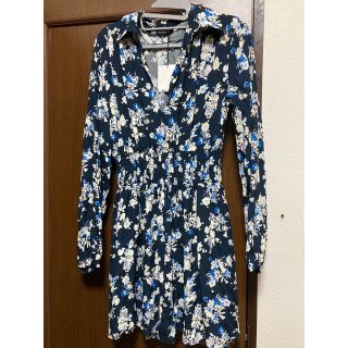 ザラ(ZARA)の【試着のみ】ZARA ゴムウエストミニワンピース（XS）(ミニワンピース)