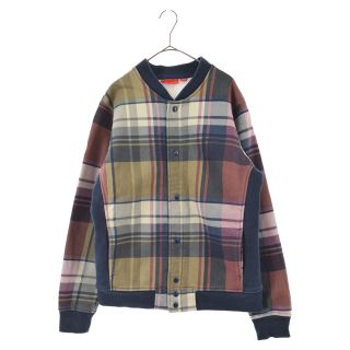 シュプリーム(Supreme)のSUPREME シュプリーム 14AW PLAID FLONT SNAP SWEAT チェック柄 フロントスナップ スウェットトレーナー マルチカラー(スウェット)