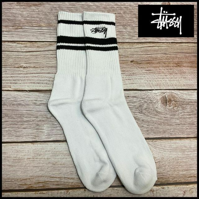 57％以上節約 希少レア Stussy ステューシー ストックロゴソックス ブラック 海外限定